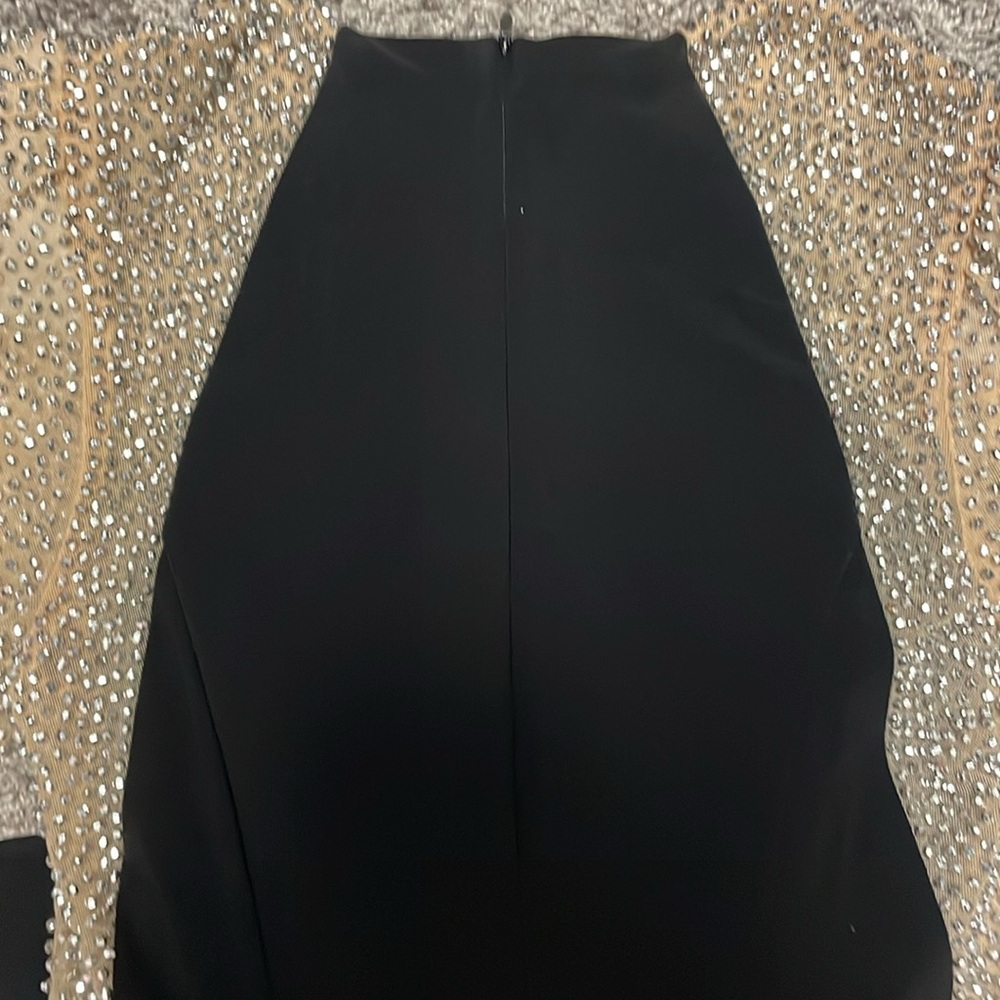 XSCAPE - Women's Rhinestone Illusion Sheath Dress - Picture 5 of 5